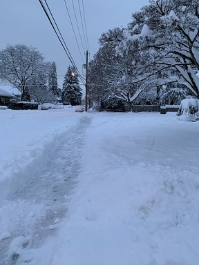 The scene in the Moody Park area of New Westminster around 7 a.m. on Dec. 20, 2022.