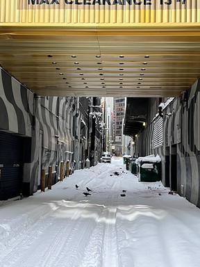 Downtown Vancouver at around 9 a.m. on Dec. 20, 2022.