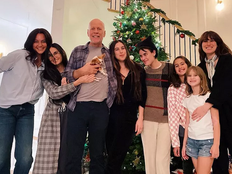 Bruce Willis all smiles in Xmas pic with Demi Moore and Emma Heming Willis