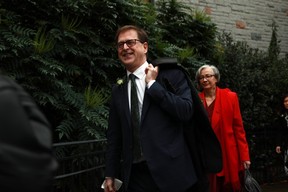 Minister of Health Adrian Dix arrives before the start of the swearing-in ceremony at Government House in Victoria on Dec. 7, 2022.