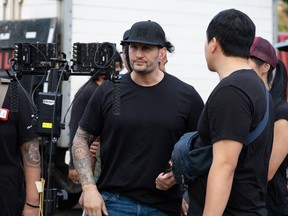 Veteran stunt coordinator/performer and director Dan Rizzuto, middle, who has worked with stunt performer Michelle C. Smith on numerous projects including Deadpool, Van Helsing and Motherland, says Smith can manipulate any type of a weapon that she has in her hand.