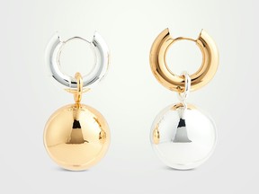 Mademoiselle Jules ‘Ballin’ earrings, $190 at Holt Renfrew, holtrenfrew.com.