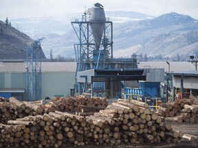 Softwood lumber is pictured at Tolko Industries in Heffley Creek, B.C., Sunday, April, 1, 2018.