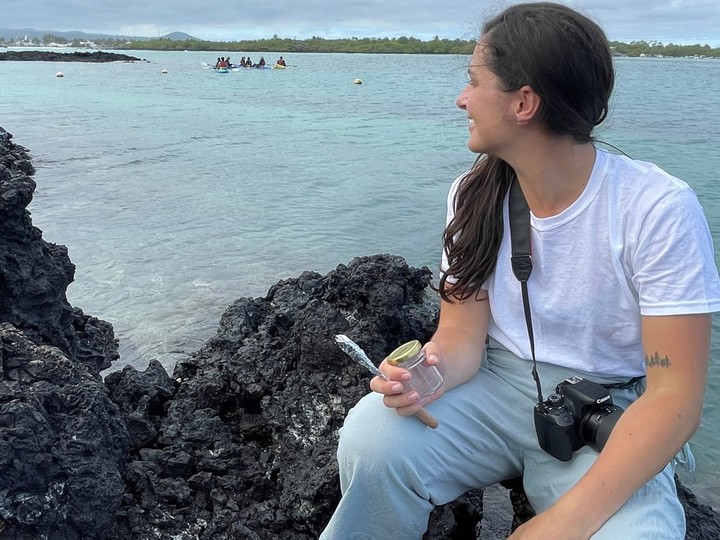  Karly McMullen, masters of science student at UBC’s Institute for the Oceans and Fisheries, in the Galápagos Islands studying microplastics in marine animals.