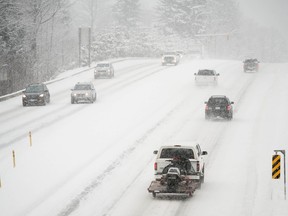 B.C.'s transportation ministry is warning drivers of poor driving conditions on some of the South Coast's highways and roads this weekend.