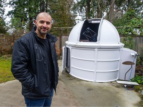 Rouz Bidshari is a backyard astrophotographer who uses a telescope to make images of galaxies millions of light-years away.