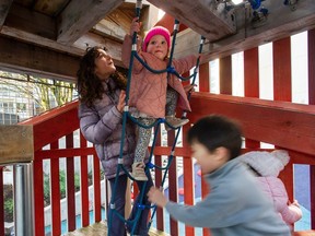 Kids on playground in Vancouver.