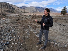 Krystine McInnes at her farm in Cawston on March 27.