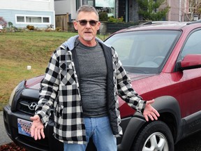 Tom Bader was upset that ICBC made him pay upfront for towing and car rental costs after his catalytic converter was stolen.