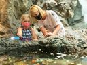 A family visits the Royal BC Museum in Victoria.