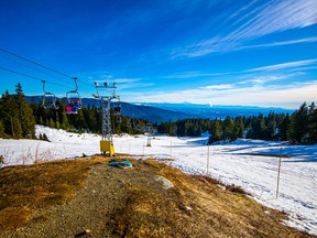 Snow conditions at Mt. Seymour on Jan. 14, 2023.