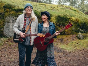 Peach & Quiet is the Pender Island-based folk combo of musicians Jonny Miller (left)and Heather Read. The band's 2023 release is titled Beautiful Thing.