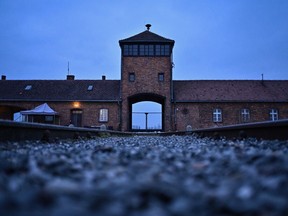 A view of the main entrance and train track at the former Nazi death camp Auschwitz Birkenau on January 26, 2023 in Oswiecim, Poland. International Holocaust Remembrance Day, 27 January, is observed on the anniversary of the liberation of Auschwitz-Birkenau, the largest Nazi death camp.