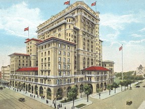 A postcard of the second Hotel Vancouver, which was built in 1916 and was torn down in 1949.