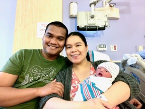 Mom Thea Villanueva and dad Arben Camayang welcomed baby girl Gabriella Louise V Camayang, weighing 5 lbs 10 oz, on Jan. 1, 2023.