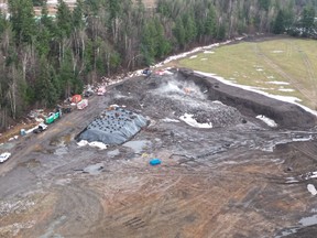There have been several small fires on the property this winter, including one over the Christmas holidays. A neighbour took photos with a drone.