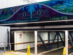 New Indigenous art and signs have been installed at TransLink's SeaBus terminals at Waterfront Station and Lonsdale Quay.