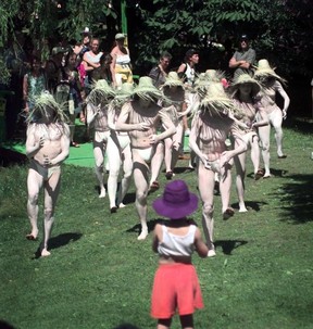 1998:  - The Kokoro Dance group move through the folk festival in slow motion.