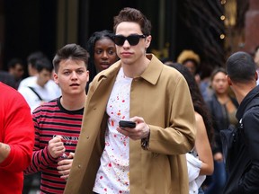 Pete Davidson is seen shopping in Soho, Manhattan, New York City, March 30, 2019.