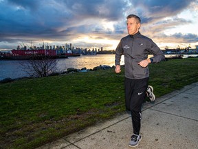 Michael Ryan with Kintec, a running-shoe store chain that is holding Sun Run clinics this year.