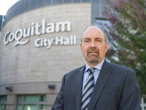 Coquitlam city Coun. Craig Hodge at Coquitlam City Hall in a file photo from September 2021. Hodge said he's disappointed that the federal government won't help municipalities pay retroactive costs associated with the RCMP's latest collective agreement.