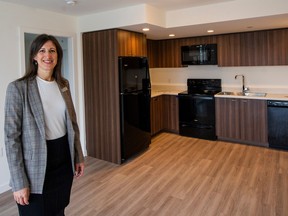 Anat Gogo, executive director of Tikva Housing Society, which will be overseeing some of the rental homes, inside Dogwood Gardens in Vancouver.