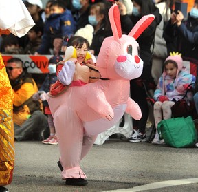 The parade to kick off the Year of the Rabbit was enjoyed by hundreds of people in downtown Vancouver on Sunday.