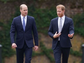 Britain's Prince William And Prince Harry.