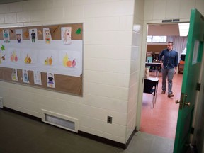 A teacher is seen in a classroom at Lord Roberts Elementary School in Vancouver, B.C., on Wednesday Dec. 6, 2017. Members of the Vancouver School Board have voted unanimously to support the renaming of Lord Roberts Elementary in the city's West End neighbourhood.