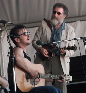 1997:  Colin James and Colin Linden thrilled crowd at Vancouver Folk Festival
