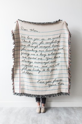 Personalized blanket by Etsy seller Frankie Print Co.