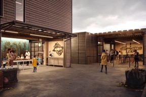 Artist's rendering of the completed renovations of Tofino's Ice House Pier.