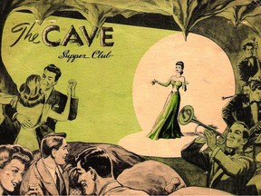Front cover of a souvenir photo from The Cave Supper Club in Vancouver.