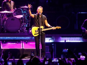TAMPA, FL - FEBRUARY 01: Bruce Springsteen and Max Weinberg of the E Street Band perform at the Amalie Arena on February 1, 2023 in Tampa, Florida.