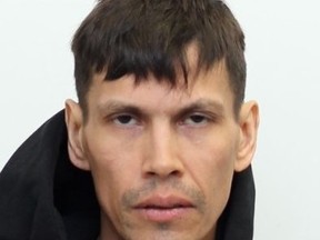 Robert Robin Cropearedwolf, 43, is wanted for manslaughter in the death retired CBC producer Douglas “Michael” Finlay on the Danforth on Jan. 24, 2023.