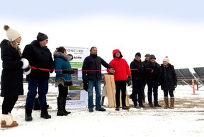 Concord Green Energy ACFN ribbon cutting. The Athabasca Chipewyan partnered with Concord Pacific subsidiary Concord Energy for a solar power project in southern Alberta.