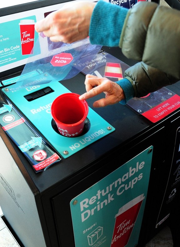 Tim Hortons returnable cups I tried it out and here's how it went
