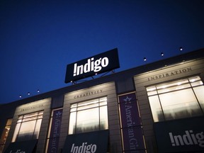 Indigo Books & Music Inc. signage is displayed outside a store at Yorkdale mall in Toronto, Ontario, Canada, on Thursday, Aug. 22, 2019. Statistics Canada (STCA) is scheduled to release consumer price index data on September 18. Photographer: Brent Lewin/Bloomberg ORG XMIT: 775407497