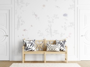 Weeping Wisteria Wallpaper designed by Emily Yewchuk of Wildflower Mercantile.