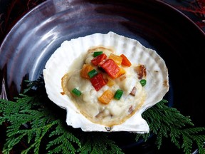 Miso baked scallops.