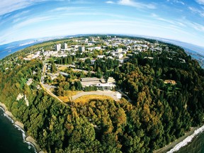 Aerial shot of the UBC campus.