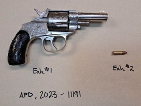 This gun was seized from a man who walked into Abbotsford hospital on Monday night.