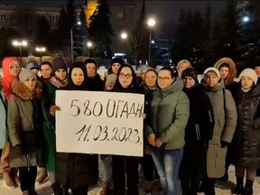 More than a dozen Russian women made the brave appeal to the president.