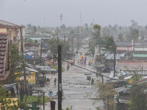 This handout photograph taken and distributed by UNICEF on March 12, 2023 shows a general view after Cyclone Freddy Hit the city of Quelimane, in Zambezia Province, causing severe damage to infrastructures, trees, power, and communication.