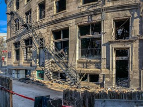 The scene of a recent deadly fire in Old Montreal.