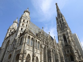 St. Stephan's Cathedral is seen in the city centre of Vienna, Austria, Friday, Aug. 13, 2021.