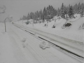 View of the Coquihalla Highway, about 60 kilometres south of Merritt, on Friday afternoon.