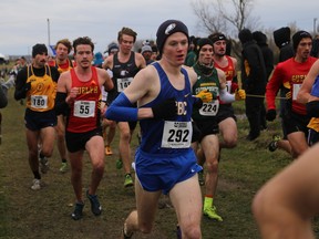 John Gay competes in his final race as a UBC Thunderbird in 2018, finishing fourth overall in the 10K.