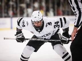 Western Michigan University centre Max Sasson has the drive to succeed in the Canucks organization.