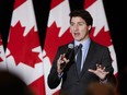 Prime Minister Justin Trudeau speaks at a Liberal party fundraising event at the Hotel Fort Garry in Winnipeg, Thursday, March 2, 2023. Trudeau says he is 